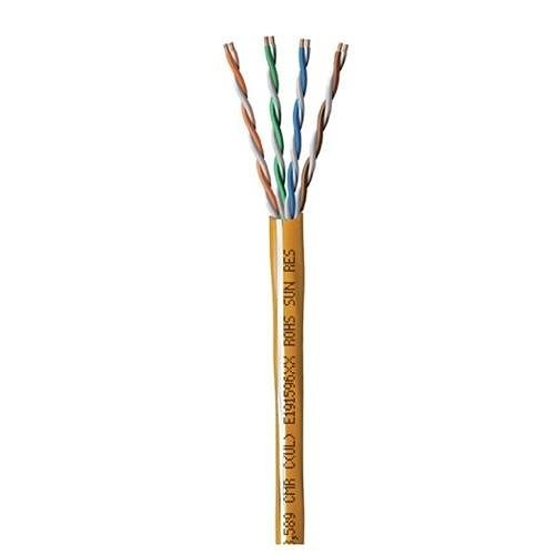 258310333 GameChanger Cat6 22 AWG 4-Pair PoE Network Cable, Riser, Yellow, 1,000 ft
