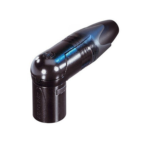 NEUTRIK NC3MRX-BAG 3-Pole Right Angle Male Cable Connector, Black